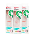 Pigeon Peristaltic Nursing Bottle Kpp Nipple Combo (L) (Pack of 3) - Red 240 ml 